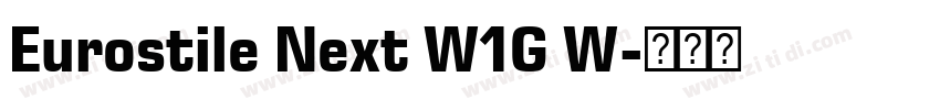 Eurostile Next W1G W字体转换